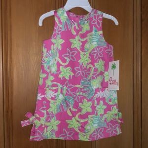 Lilly Pulitzer Pink Floral Monkey Girls Dress